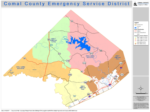 Emergency Service Districts Map
