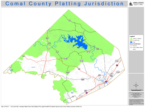 County Platting Jurisdiction Map