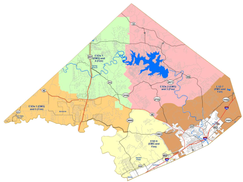 Emergency Services Districts Map