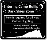 Dark Skies Zone Sign